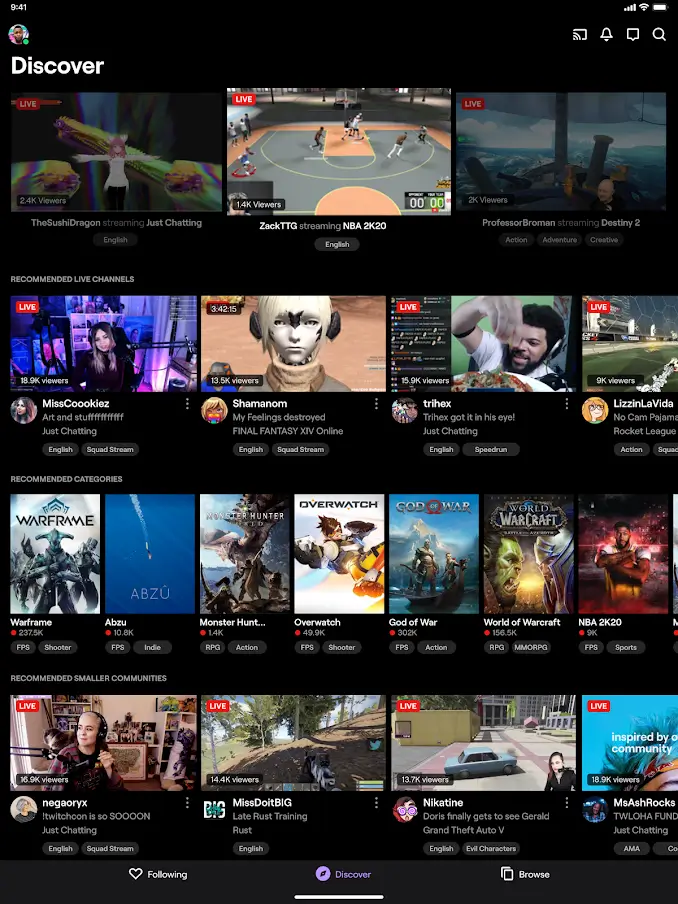 Twitch Discover